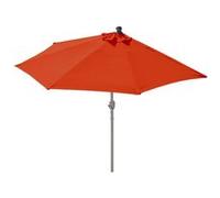 Demi-parasol aluminium balcon ou terrasse, IP 50+, 285cm terracotta sans pied Orange G