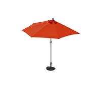 Demi-Parasol Aluminium Parla Pour Balcon Ou Terrasse, Ip 50+, 270cm Terracotta Avec Pied Orange