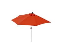 Demi-Parasol Aluminium Parla Pour Balcon Ou Terrasse, Ip 50+, 260cm Terracotta Sans Pied Orange