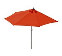Demi-parasol aluminium Parla, IP 50+, 260cm terracotta sans pied Orange G