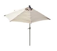 Demi-parasol aluminium Parla pour balcon ou terrasse IP 50+ 270cm ~ crème sans pied