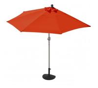 Demi-parasol aluminium Parla pour balcon ou terrasse - terracotta avec pied