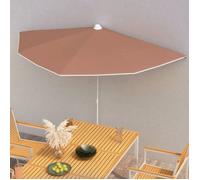 Demi-parasol de jardin - vidaXL - 180x90 cm - Polyester anti-UV - Mât en acier - Orange