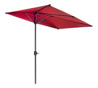 Demi-parasol de terrasse avec manivelle, parasol d'extérieur imperméable pour jardin, balcon, terrasse, bar de plage, parasol parfait pour l'extérieur (base non incluse)