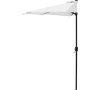 casa.pro Demi-parasol sur Terrasse sur Balcon Polyester Blanc 300cm x 150cm x 230cm