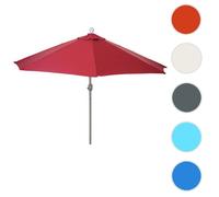 Demi-parasol en aluminium Parla, UV 50+ 300cm bordeaux sans pied