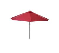 Demi-parasol en aluminium Parla, UV 50+ 300cm bordeaux sans pied