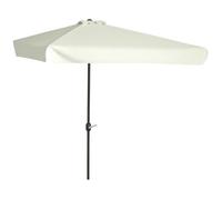 Outsunny Demi parasol - parasol de balcon 5 entretoises métal 2,3 x 1,3 x 2,49 m polyester haute densité crème