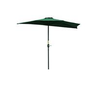 Outsunny Demi parasol - parasol de balcon 5 entretoises métal 2,93 x 1,5 x 2,49 m polyester haute densité vert
