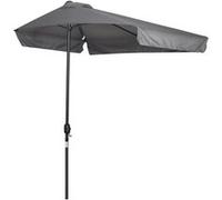 Outsunny Demi-parasol de balcon 5 entretoises métal polyester haute densité 2,3×1,3×2,49 m Gris