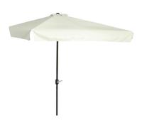Demi Parasol - Parasol De Balcon 5 Entretoises Métal Dim. 2,3l X 1,3l X 2,49h M Polyester Haute Densité Crème