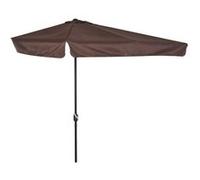 Outsunny Demi parasol - parasol de balcon 5 entretoises métal 2,3 x 1,3 x 2,49 m polyester haute densité chocolat