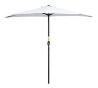 Demi Parasol - Parasol De Balcon - Ouverture Fermeture Manivelle - Acier Polyester Haute Densit? Blanc Blanc