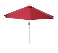 Demi parasol semi circulaire balcon terrasse UV 50+ polyester/aluminium 3kg avec une portee de 300 cm bordeaux sans support 04_000