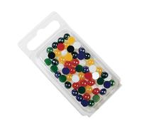 Demi-Perles Acryliques Rouge Irisé 6 Mm 48 Pièces