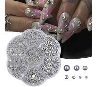 Demi-perles modernes et tendance pour loisirs créatifs, décorations d'ongles, parfaites pour les fêtes et les occasions spéciales pour ongles en acrylique
