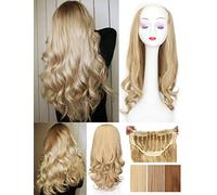 Demi-perruque 3/4 en forme de U à clipser - Cheveux ondulés naturels - Extension 2#