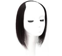 Demi-Perruque ondulée Lisse en Forme de U pour Femme, postiche Naturelle Courte, Noire et Brune, Faux Cheveux résistants à la Chaleur pour Femmes