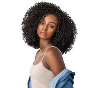 Demi-perruque Sensationnel Curls kinksandco - le bonnet cordon de serrage instantan pour les textures de cheveux naturelles 3c 4c (1 JETBLACK)