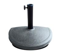 Demi-pied de parasol base de parasol pour balcon en ciment gris - Longueur 46 x Profondeur 28 x Hauteur 7 cm-JUANIO