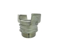 Demi raccord symétrique Guillemin, pompier, à verrou à douille filetée mâle en inox - DN 50 x 2'' BSP