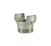 Demi raccord symétrique Guillemin, pompier, sans verrou à douille filetée mâle en inox - DN 50 x 2'' BSP