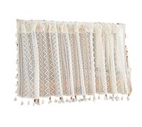 Demi-rideaux rustiques creux pour café et salle de bain, rideaux courts élégants pour ajouter du caractère (150 x 45)