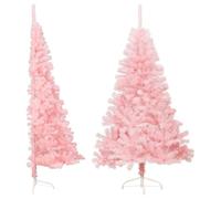 Demi sapin de Noël artificiel - ESTINK - ER1680 - 150 cm - PVC - Support en acier