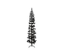 vidaXL Demi Sapin de Noël Artificiel Mince avec Support Arbre de Noël Décoration de Vacances Ornement de Fête Salon 344576 Noir G