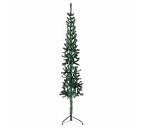 Demi Sapin de Noël Artificiel Mince avec Support Argenté 120 cm Arbre vidaXL