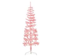 Demi Sapin de Noël Artificiel Mince avec Support Argenté 120 cm Arbre vidaXL