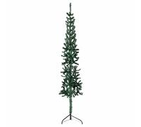 Demi Sapin de Noël Artificiel Mince avec Support Argenté 120 cm Arbre vidaXL