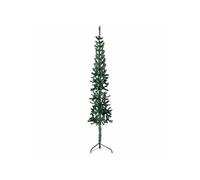 Demi sapin de Noël artificiel mince avec support Vert 180 cm
