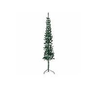 vidaXL Demi sapin de Noël artificiel mince avec support Vert 180 cm