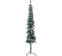 Demi sapin de Noël artificiel mince avec support Vert 180 cm Vert G