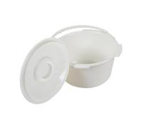 Demi-seau de rechange pour chaise percée, seau de toilette portable avec couvercle 28,7 x 16 x 15,2 cm pour hôpital, maison, voyage