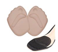 Demi semelle silicone avant pied, semelle auto adhesive chaussures, 2 paires semelle chaussure trop grande, antidérapant coussinet plantaire avant pied