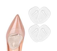 Demi Semelles Coussinet, 2 paires Coussinet Plantaire, Semelles Coussinet Plantaires, demi semelle silicone avant pied pour Les Femmes Porter Les Chaussures à Talons Hauts (Transparent)