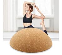 Demi-sphère de yoga en liège - Diamètre : 25 cm - Planche d'équilibre en liège naturel respectueux de l'environnement - Pour yoga, rééducation, fitness et sport de planche