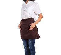 Demi-tablier court à deux poches, universel et unisexe pour cuisiner ou servir
