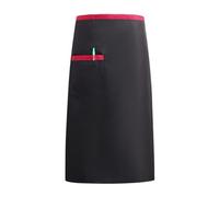 Demi-tablier de style ethnique avec poche avant - Tablier de taille en coton respirant pour homme et femme - Tablier de cuisine rayé pour cuisine, restaurant ou nettoyage quotidien, Noir 4, taille