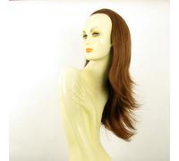 Demi-tête, demi-perruque longue lisse 62 cm châtain doré cuivré ref 013 en 30