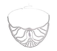Demi visage Cosplay Accessoire unisexe Chaîne de visage Perles Bijoux de visage pour banquets élégants et célébrations
