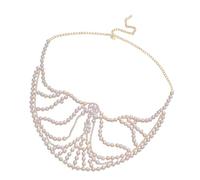 Demi visage Cosplay Accessoire unisexe Chaîne de visage Perles Bijoux pour banquets élégants et célébrations Bijoux tendance, taille unique, Comme décrit