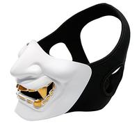 Demi-Visage Masque Diable Sourire - Gardien Prajna pour Halloween, Cosplay, Costume et Film Prop-W