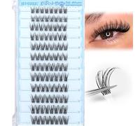 Demi-wispies Lot de 7 paires de faux cils en vison avec bande transparente russe - Aspect naturel - Léger - 13 mm - Invisible - Petits cils 3D
