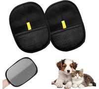 Demiawaking Gant Anti Poils Animaux Vetement, Gant Chat brossage, Gants d'épilation réutilisables pour Les Poils d'animaux de Compagnie, vêtements, Voitures (2PCS)