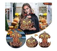 Demiawaking Lanterne Halloween Citrouille, Lanterne Citrouille avec Bouche Extensible Parlante et Son Horreur, Statues de Citrouille Effrayantes Halloween, Décoration de Citrouille Halloween (1Pcs)