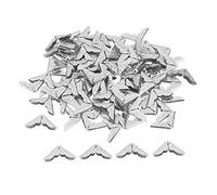 Demiawaking Lot de 100 coins de livres en métal Argenté
