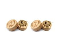 Demiawaking Mr&Mrs Boite de Bague Anneau Alliance Mariage Ecrin en Bois 2PCS